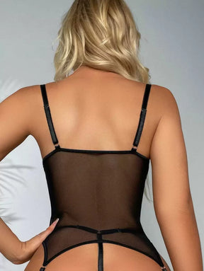 Conjunto Lingerie Corpete em Renda Sexy