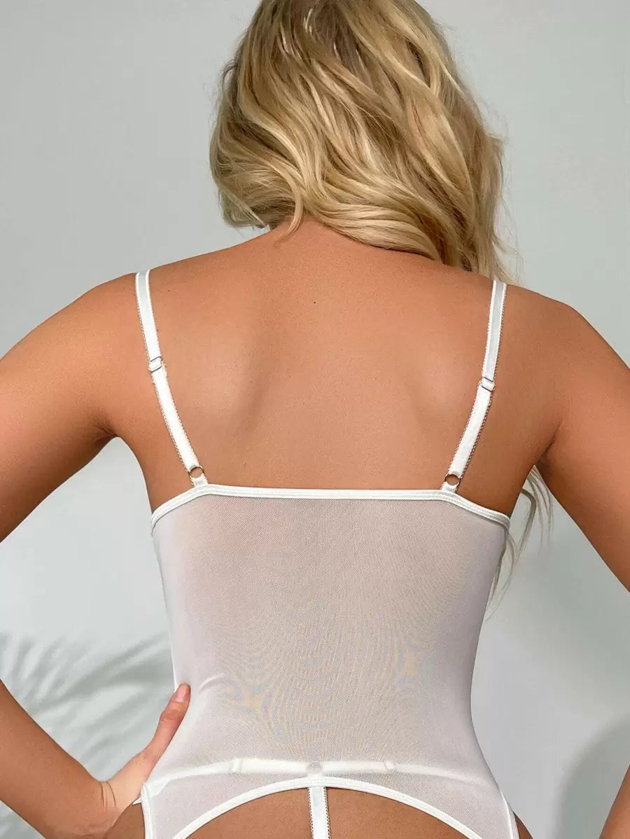 Conjunto Lingerie Corpete em Renda Sexy