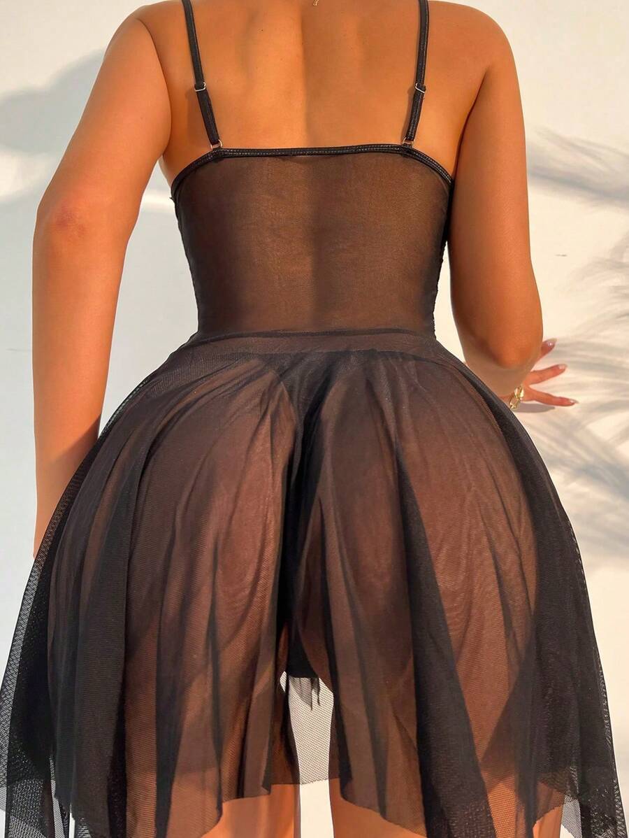 Conjunto Lingerie Camisola Corte Sensual