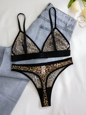 Conjunto Lingerie Tule Estampado