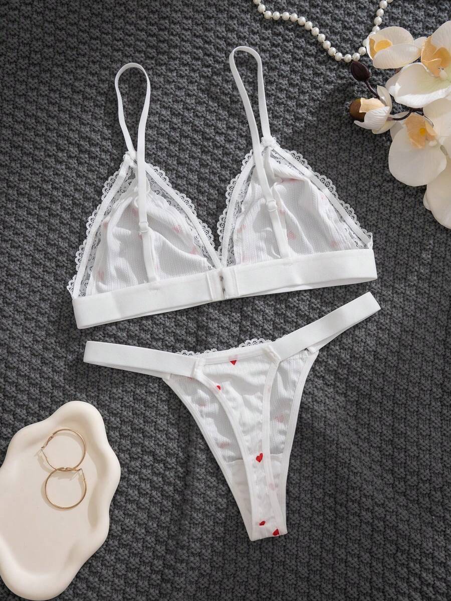 Conjunto Lingerie Mini Corações