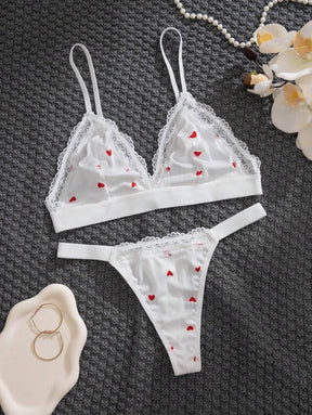 Conjunto Lingerie Mini Corações