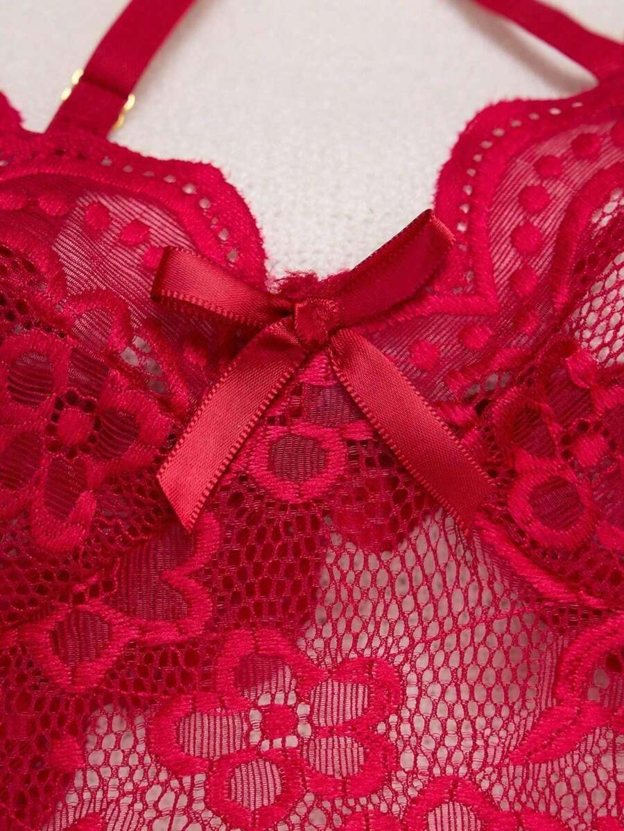 Body Lingerie Renda Abertura Frontal