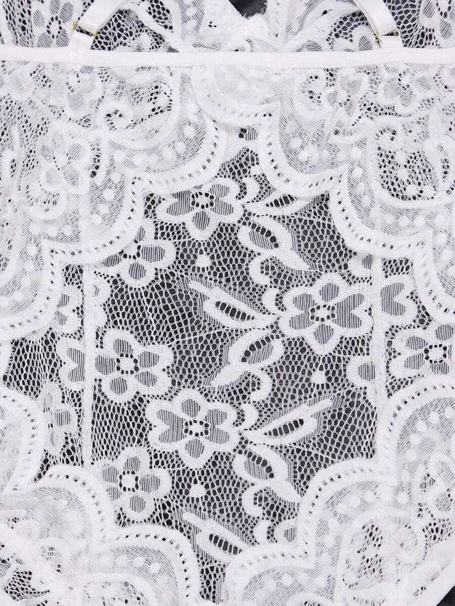 Body Lingerie Renda Abertura Frontal