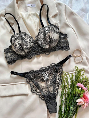 Conjunto Lingerie Renda Noir