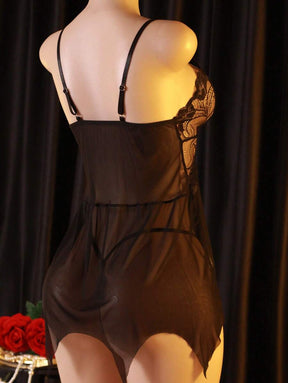 Conjunto Lingerie Camisola Corte Sensual