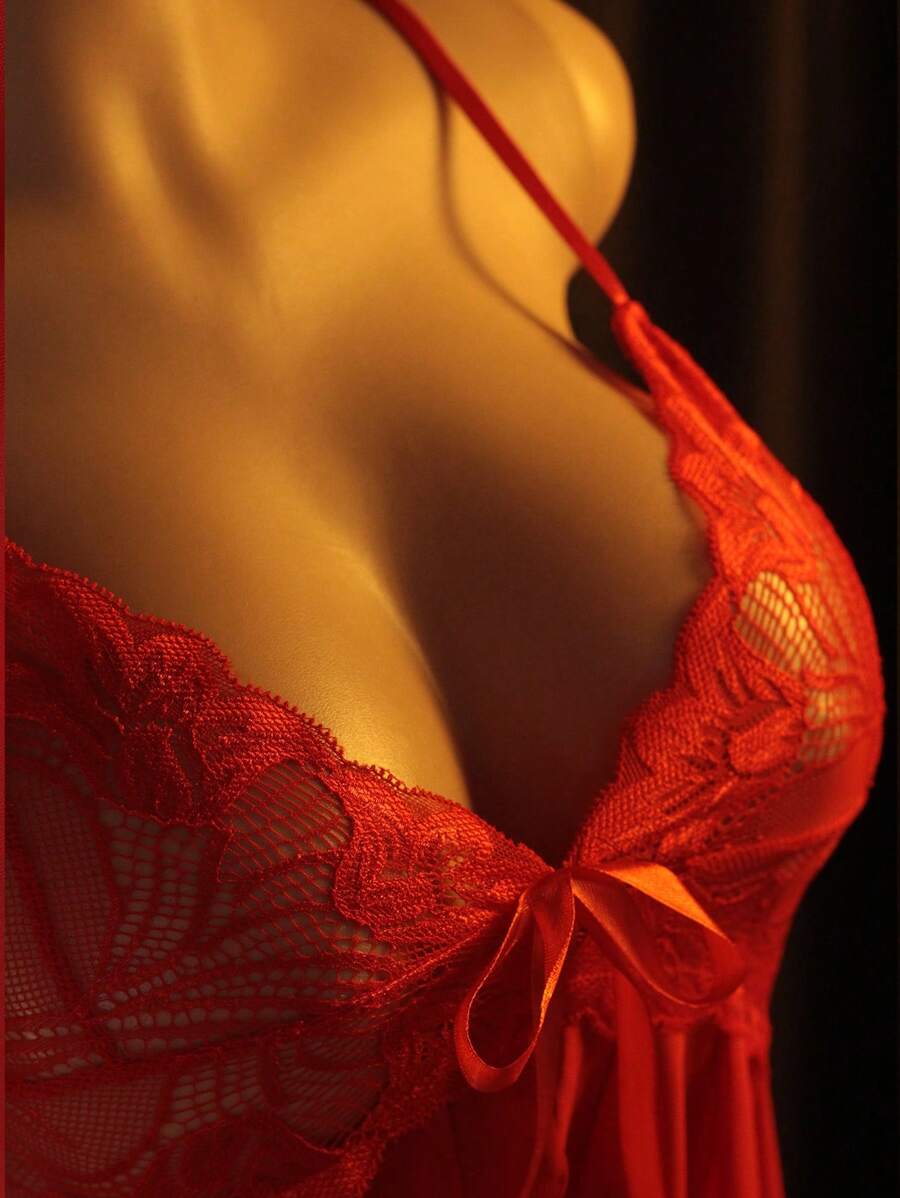 Conjunto Lingerie Camisola Corte Sensual