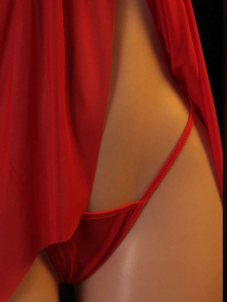 Conjunto Lingerie Camisola Corte Sensual