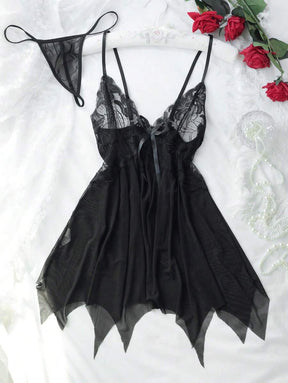 Conjunto Lingerie Camisola Corte Sensual
