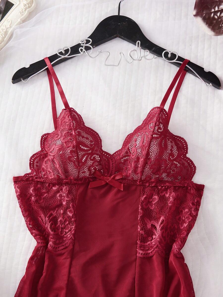 Conjunto Lingerie Renda Camisola Sexy