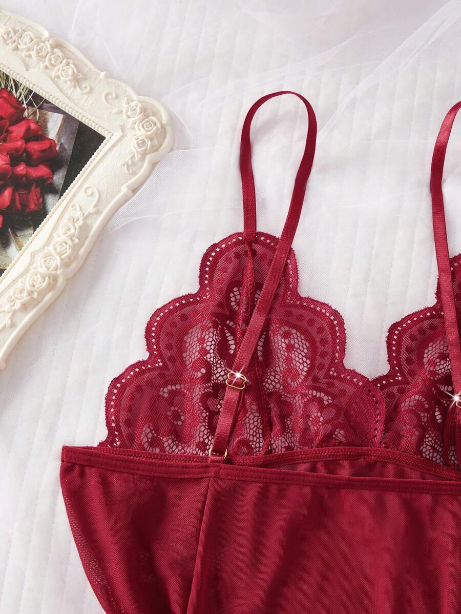 Conjunto Lingerie Renda Camisola Sexy