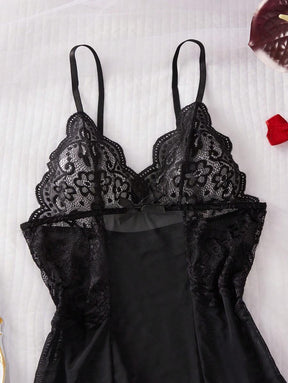 Conjunto Lingerie Renda Camisola Sexy