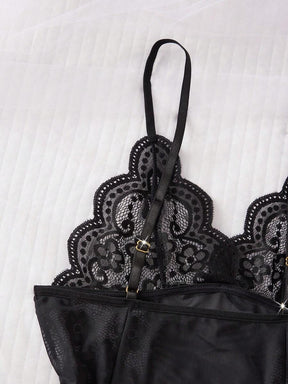 Conjunto Lingerie Renda Camisola Sexy