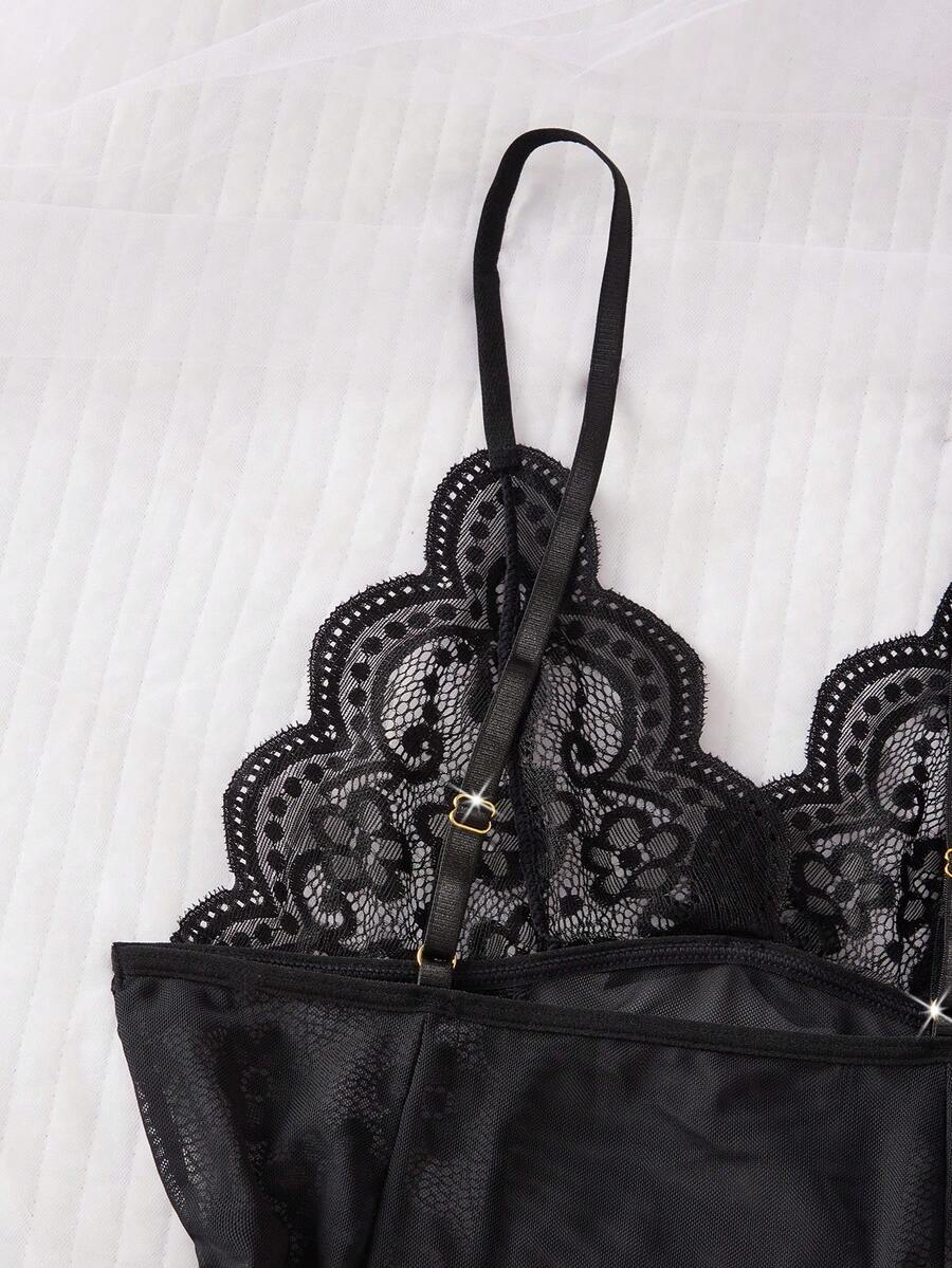 Conjunto Lingerie Renda Camisola Sexy