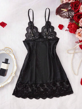 Conjunto Lingerie Renda Camisola Sexy