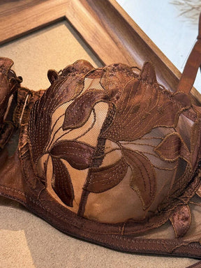 Conjunto Lingerie Bordado de Folha